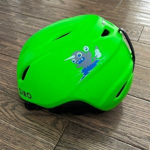 Giro Kids Ski/snowboard Green Helmet with Fun Monster Design